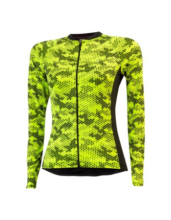 camisa ciclismo feminina savancini piton amar neon ml
