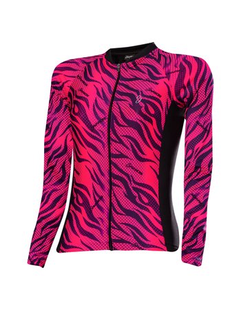 camisa feminina slin fire rosa ml 309