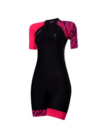 macaquinho ciclismo feminino fire rosa neon black 470
