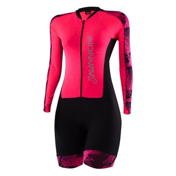 macaquinho ciclismo feminino savancini line rosa neon 463