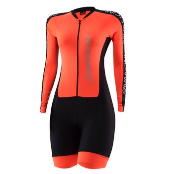 macaquinho ciclismo feminino savancini safety laranja neon 466