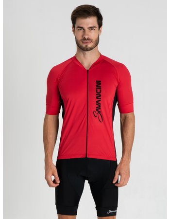 Camisa Para Ciclismo Masculina Vermelha Savancini Fun (1110)