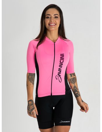 Camisa Para Ciclismo Feminina Rosa Claro Savancini Fun (1306)