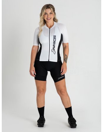 Camisa Para Ciclismo Feminina Branca Savancini Fun (1306)