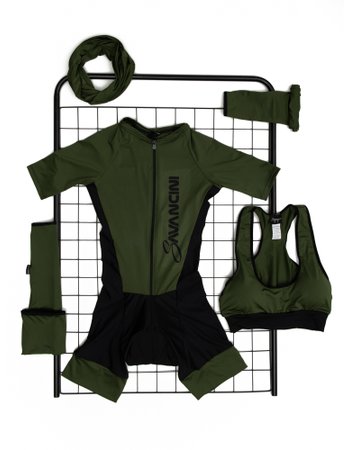 Macaquinho Para Ciclismo Verde Militar Savancini Fun Kit (1470k)